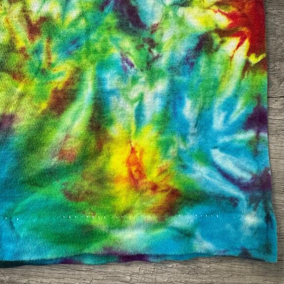 Vintage 80s Tie Dye Single Stitch T-Shirt Fruit of the Loom USA Made XX-Large - Picture 4 of 10